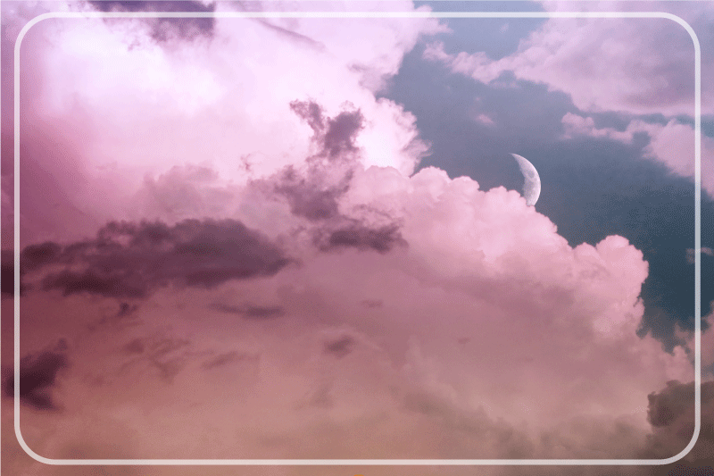 乙烯基餐垫云雾天空月亮 - TenStickers