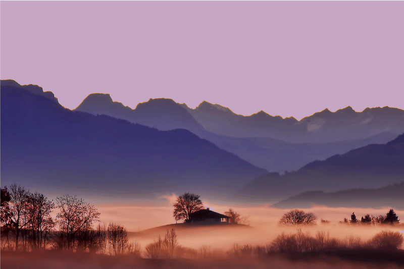 乙烯基餐垫宁静山景 - TenStickers