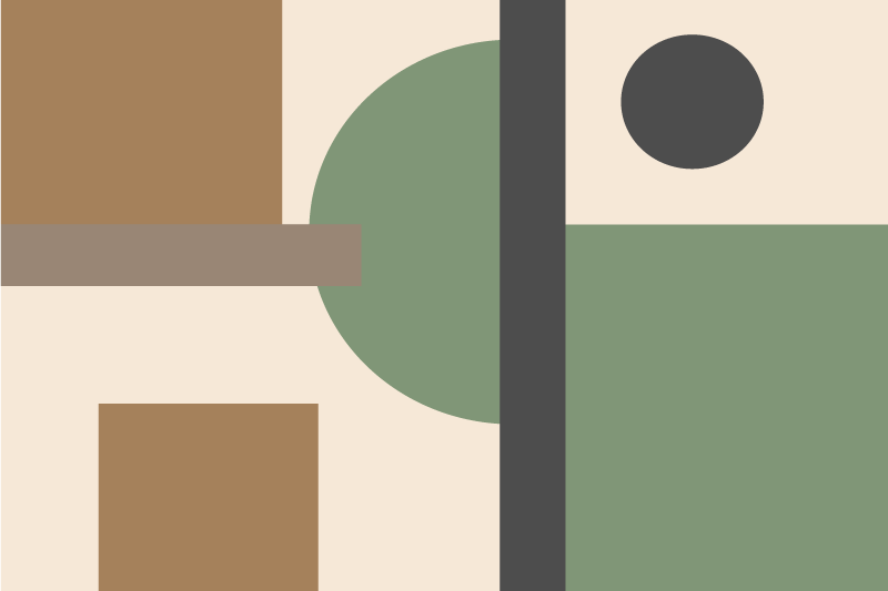 乙烯基餐垫几何抽象形状 - TenStickers