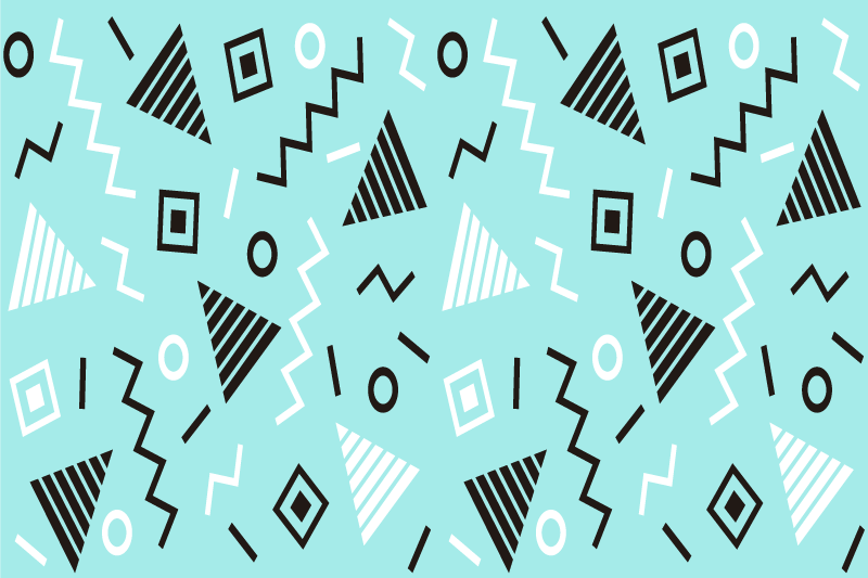 乙烯基餐垫几何图案系列 - TenStickers