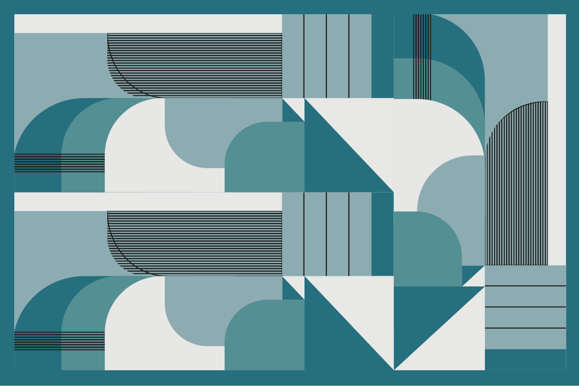 乙烯基餐垫几何青色图案 - TenStickers