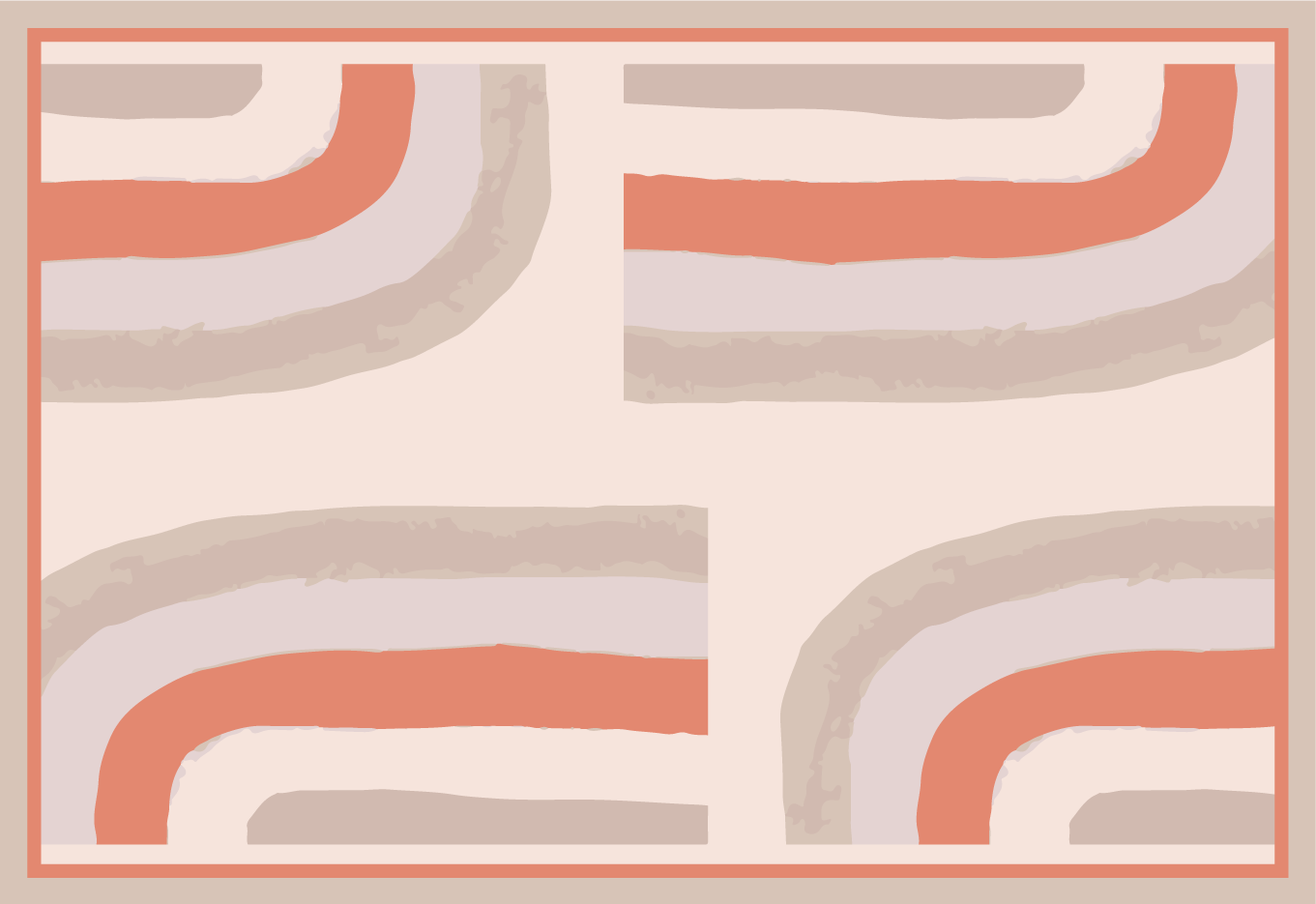 乙烯基餐垫配色彩弯曲图案 - TenStickers