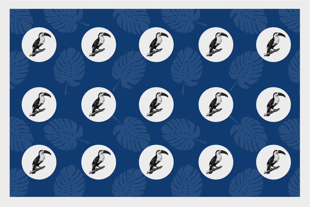 乙烯基餐垫原版热带鸟图案 - TenStickers