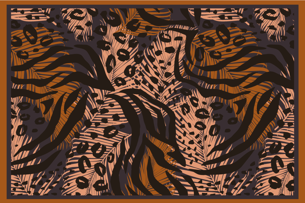 乙烯基餐垫原版花卉丛林图案 - TenStickers