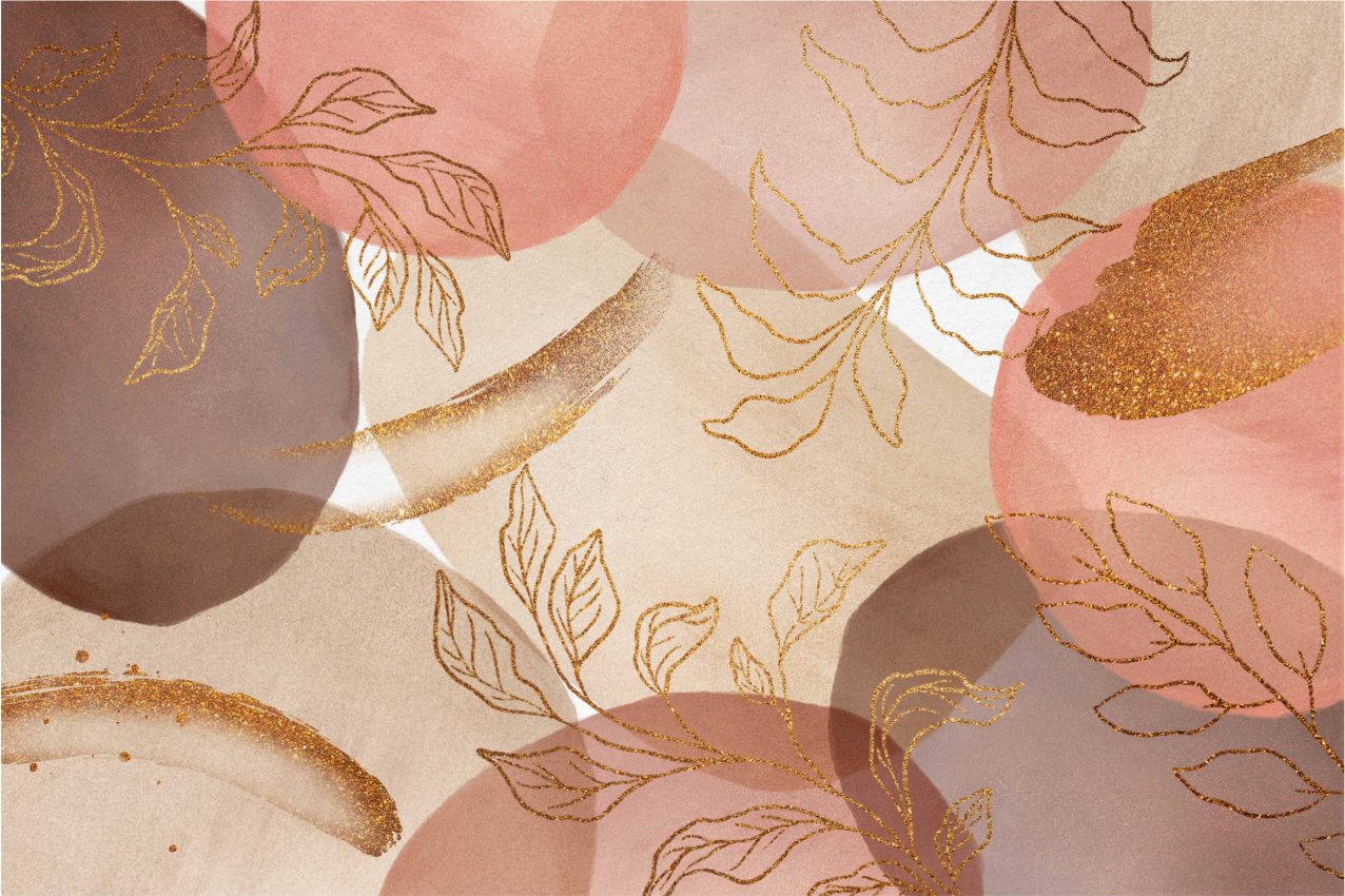 乙烯基餐垫贴图优雅叶子图案 - TenStickers