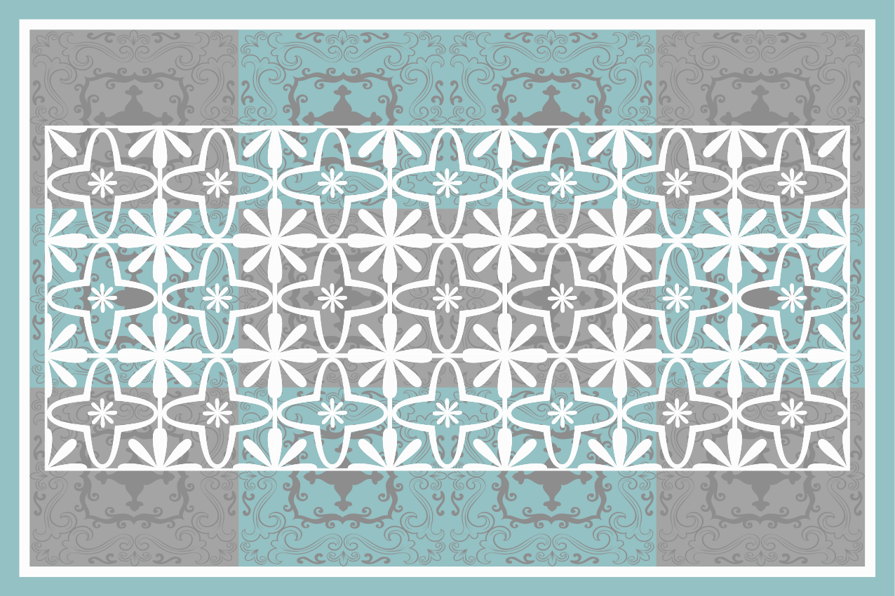 乙烯基餐垫贴图时尚植物图案 - TenStickers