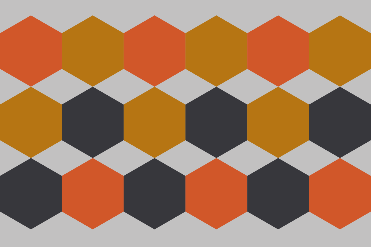 乙烯基餐垫六角形图案层 - TenStickers