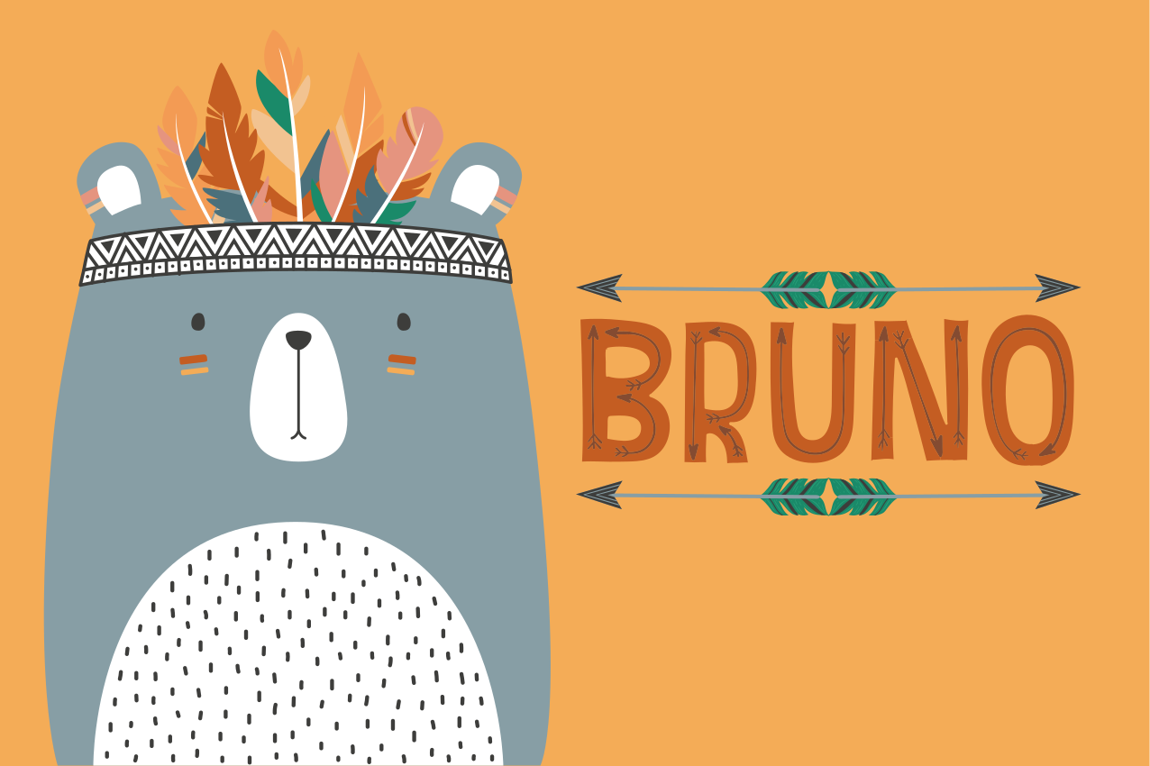 乙烯基儿童餐垫可爱熊插图 - TenStickers