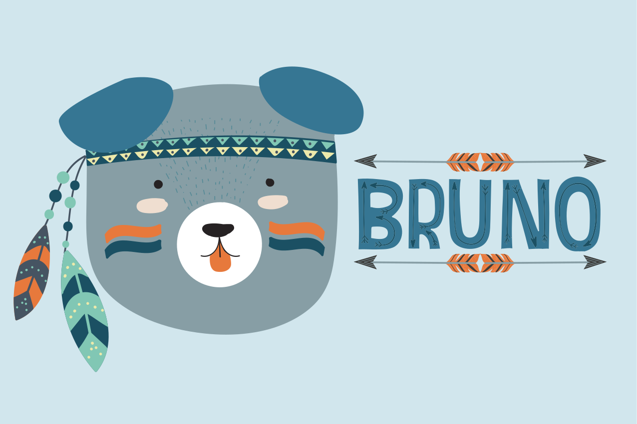 乙烯基儿童餐垫可爱熊头设计 - TenStickers