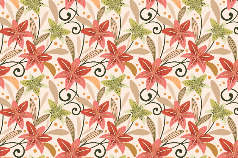 乙烯基餐垫原版生动花卉元素 - TenStickers