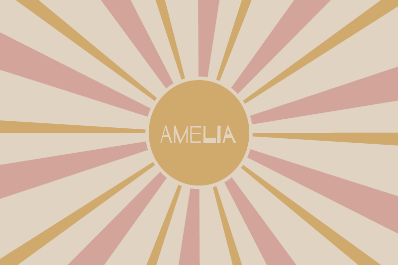 乙烯基餐垫品牌阳光绽放中心装饰 - TenStickers