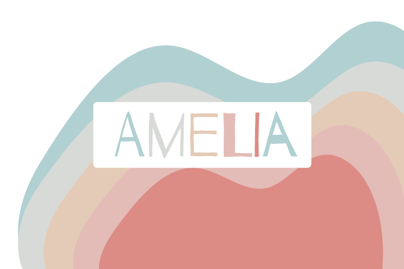 乙烯基餐垫品牌个性化彩色名称 - TenStickers