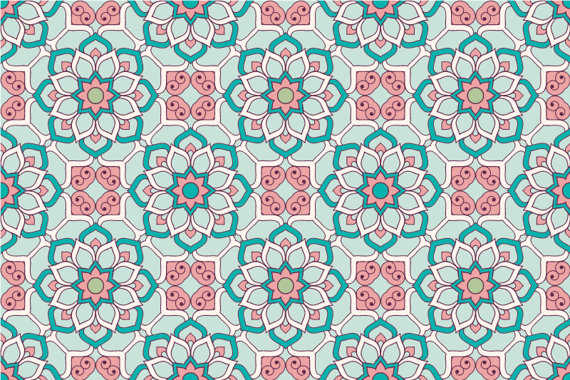 乙烯基餐垫原版花卉插画风格 - TenStickers