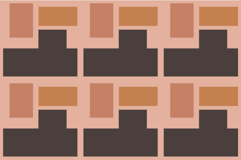 乙烯基餐垫抽象几何排列 - TenStickers