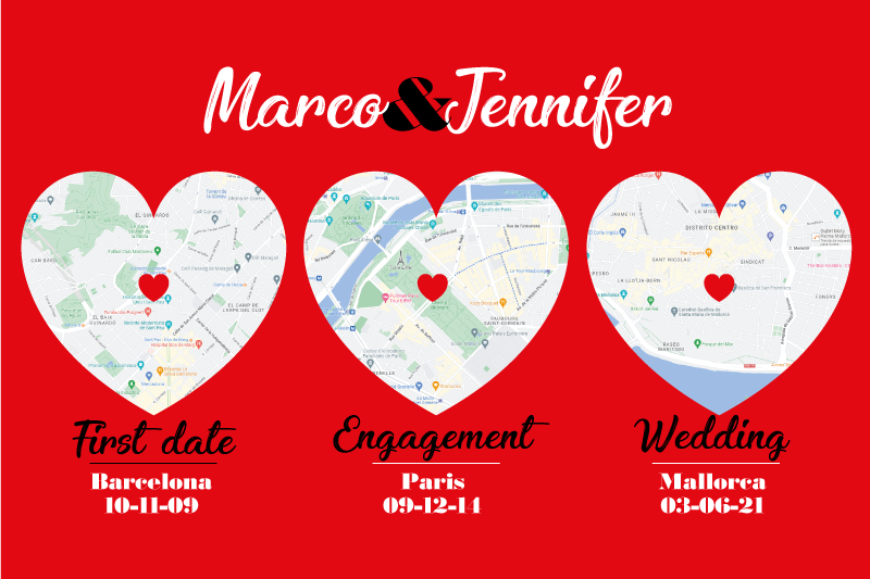 特殊时刻地点原始餐垫 - TenStickers