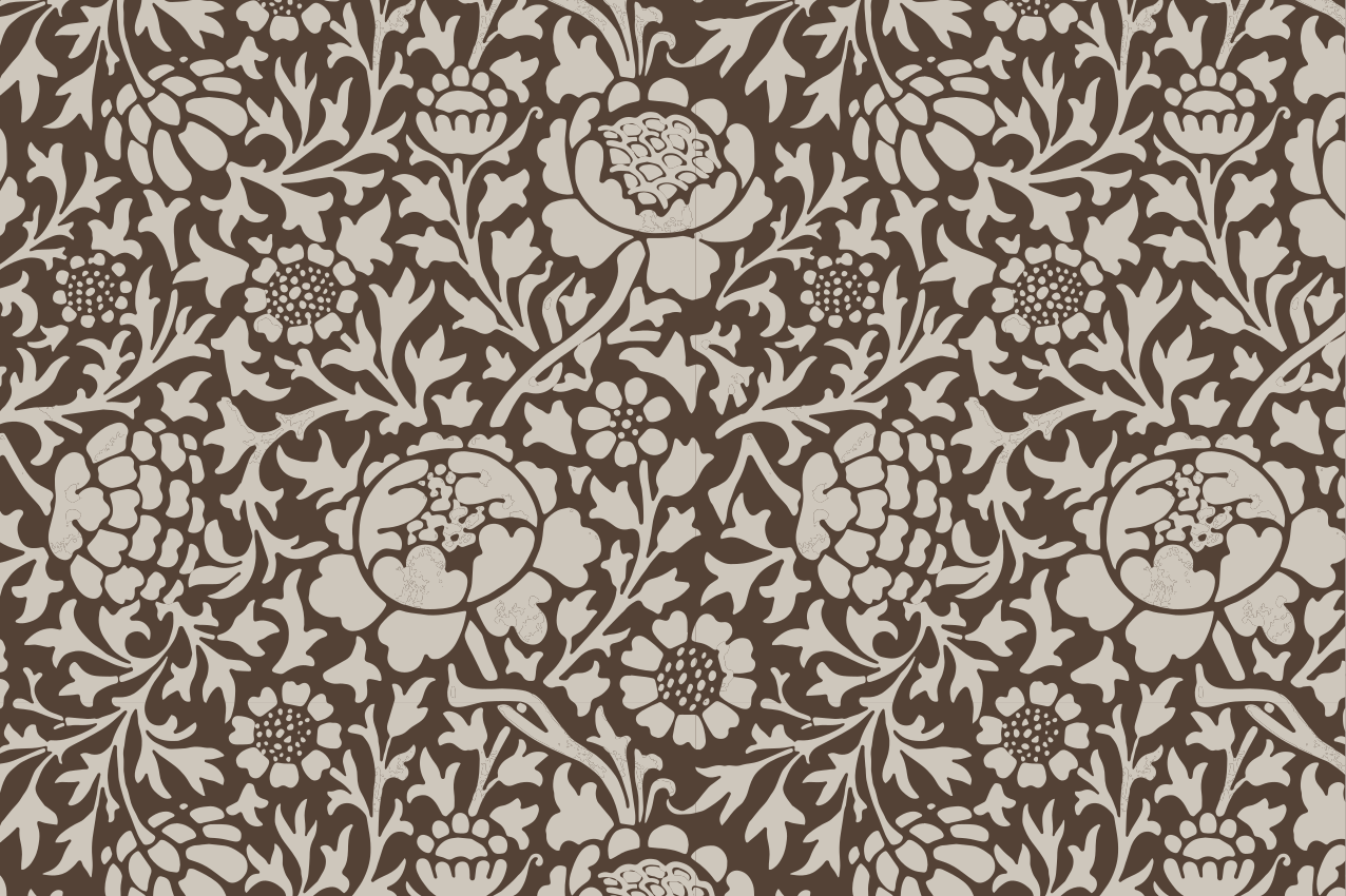 复古花卉印花长方形餐垫 - TenStickers