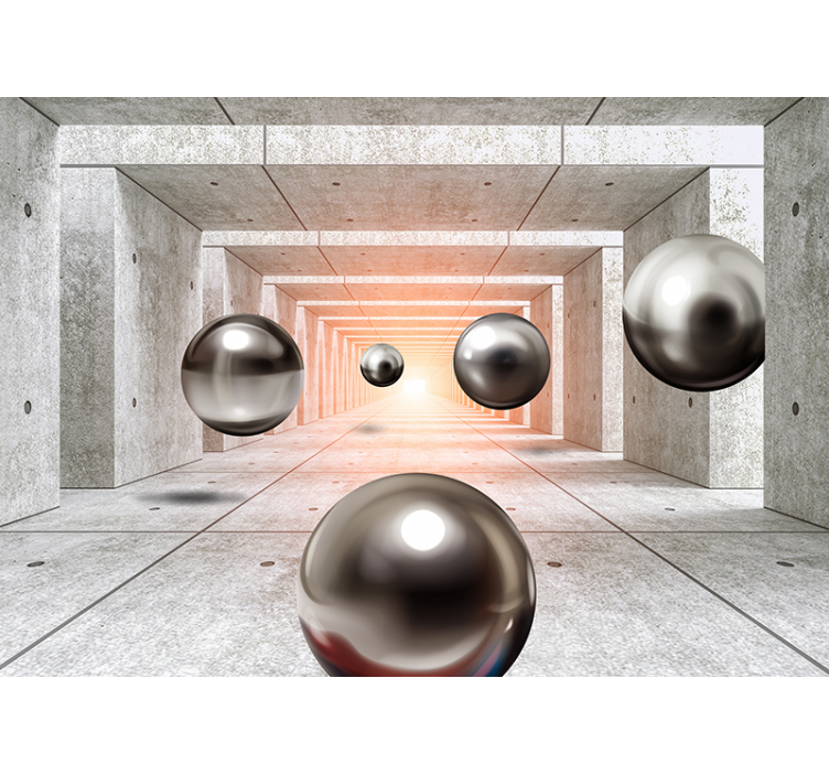 3D效果照片墙 悬浮球体错觉 - TenStickers