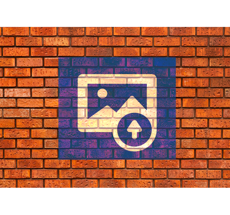 砖砌照片墙呈现西班牙国旗效果 - TenStickers