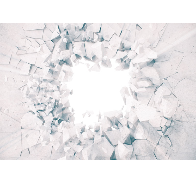 3D效果照片墙 爆炸的几何形状 - TenStickers