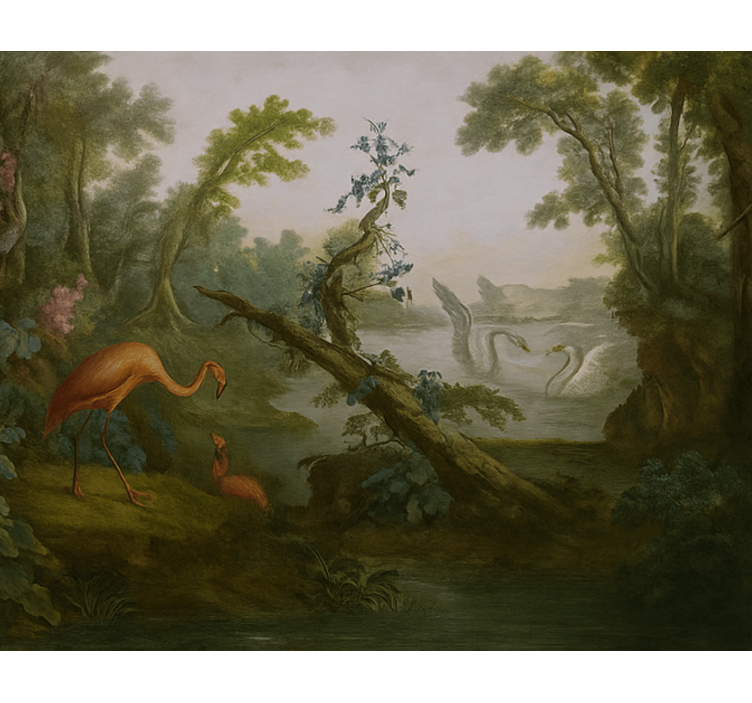 客厅的其他墙面壁画 热带天堂设计 - TenStickers