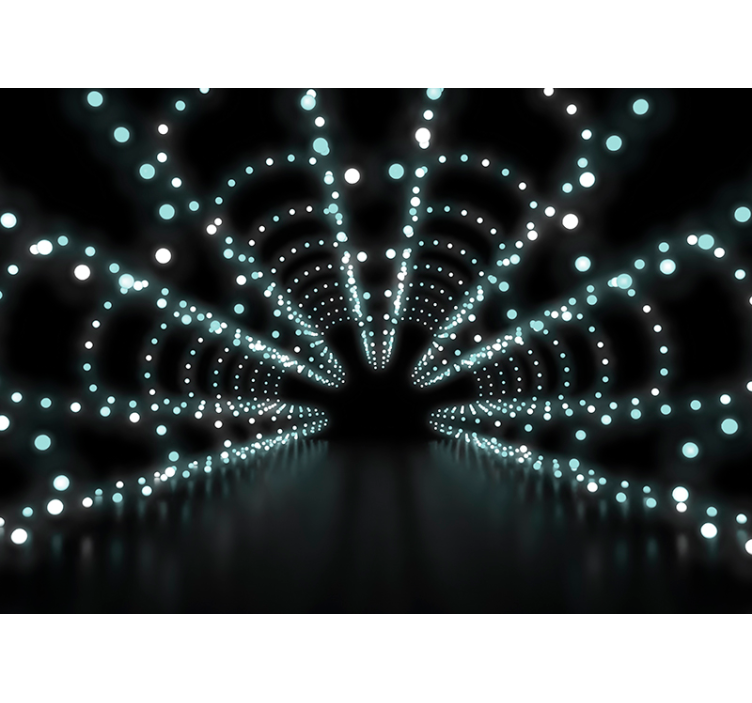 3D效果照片墙 抽象光爆裂 - TenStickers