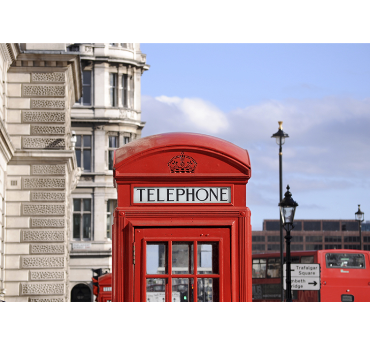 伦敦壁画 伦敦电话亭 - TenStickers