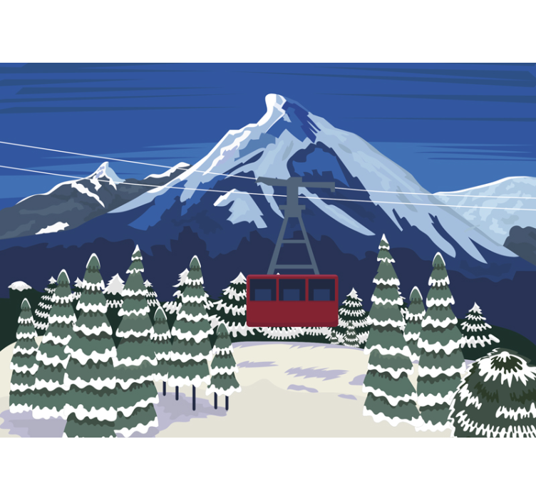 山地照片墙 缆车探险之旅 - TenStickers