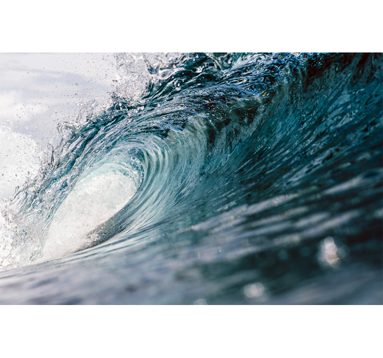 海浪壁画上的大浪 - TenStickers