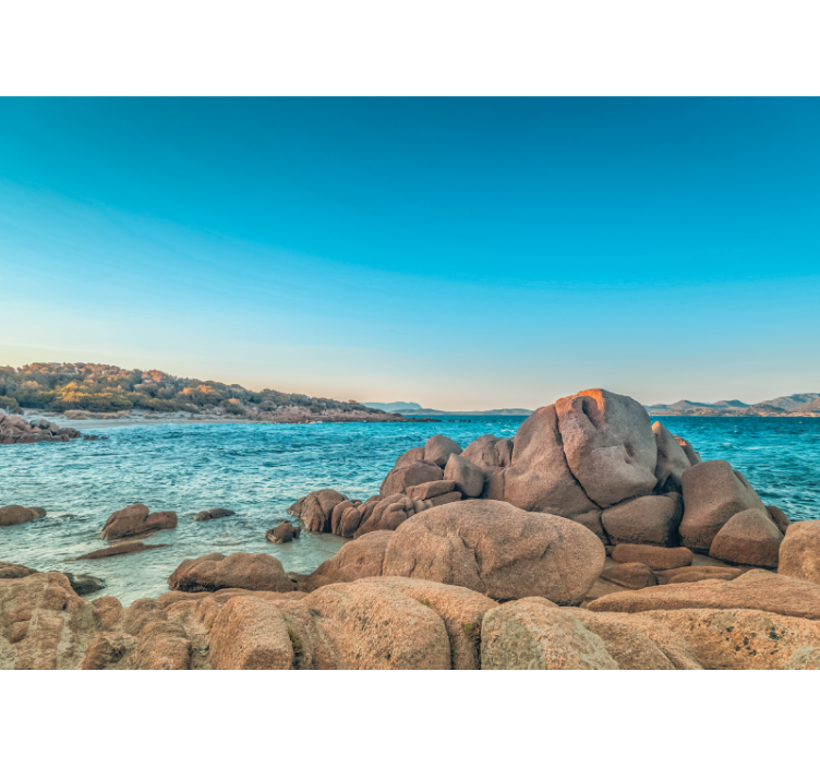 海洋的照片壁画展现岩石海岸的宁静 - TenStickers
