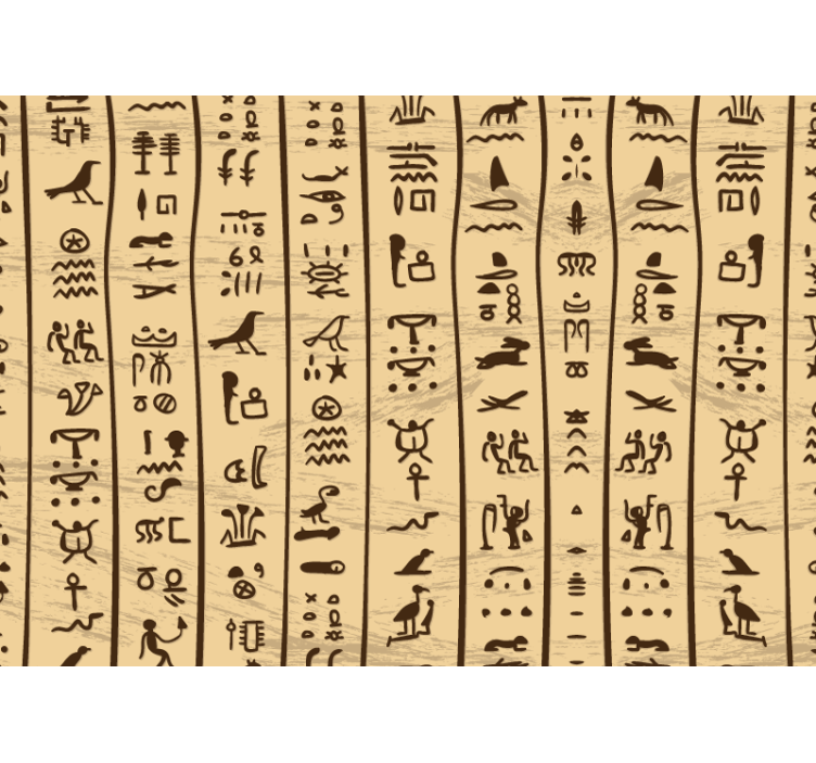 艺术照片墙展示古代文字图案 - TenStickers