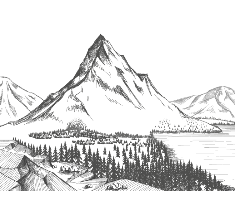 山地照片墙展现壮丽山脉风景 - TenStickers