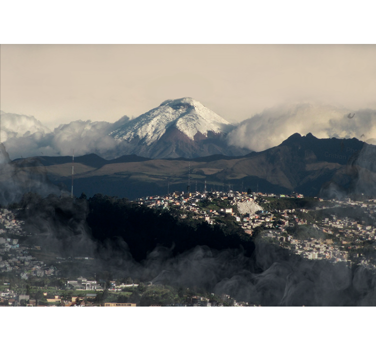 山地照片墙展示雪山美景 - TenStickers