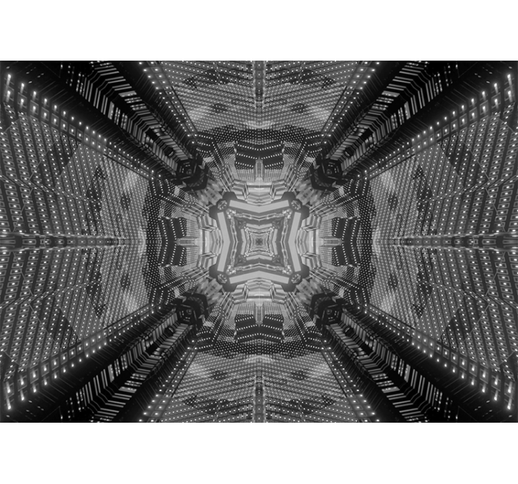 抽象照片墙展现复杂几何图案 - TenStickers