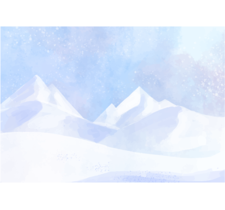 山地照片墙展示雪山巅峰 - TenStickers