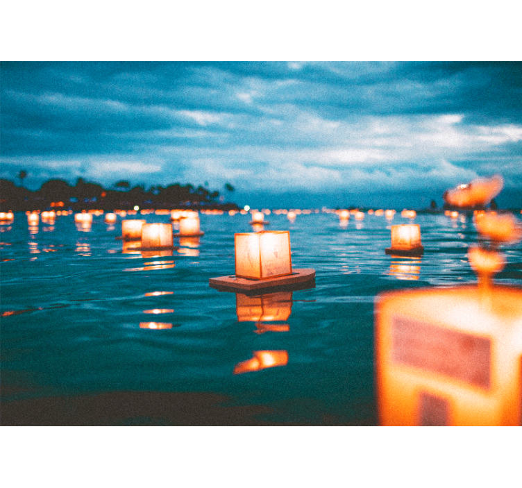 自然照片墙 放灯之夜 - TenStickers