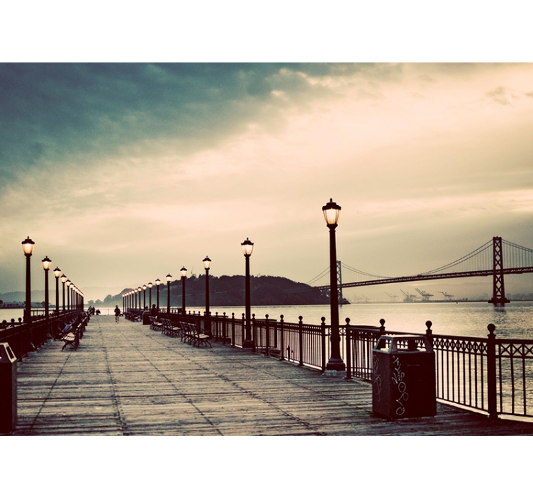 城市和乡村照片墙 风景优美的海滨景色 - TenStickers