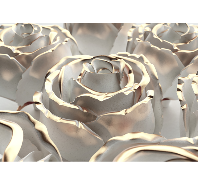 其他玫瑰花壁画 优雅的玫瑰花造型 - TenStickers