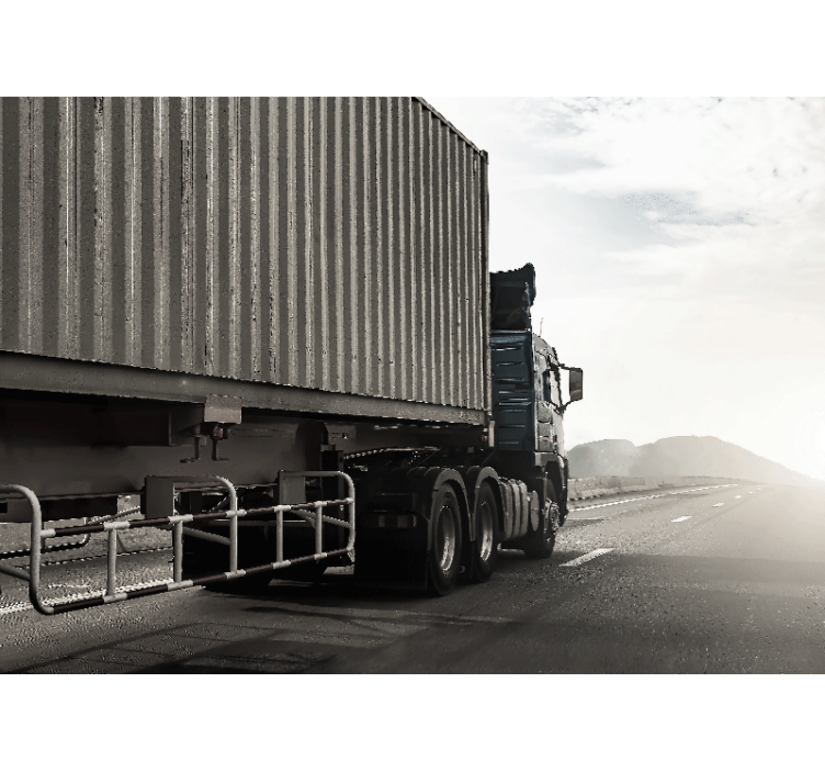 公路壁画上的卡车 - TenStickers