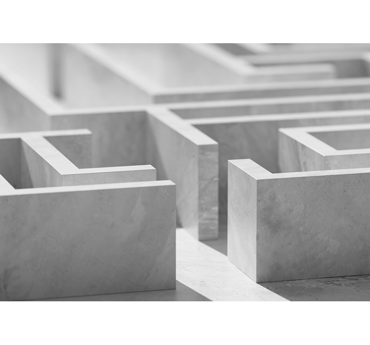 抽象照片墙迷宫结构细节展示 - TenStickers