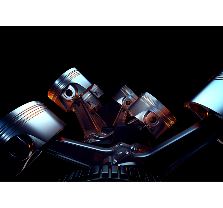 其他车辆壁画引擎部件细节 - TenStickers