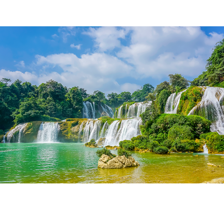 卡乔伊拉照片墙宁静瀑布景观 - TenStickers