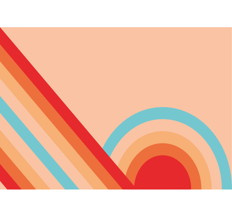 其他具有纹理和图案的壁画复古几何图案 - TenStickers