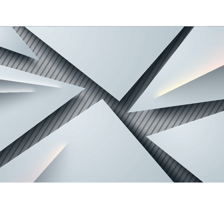 抽象照片墙与几何层叠形状相结合 - TenStickers