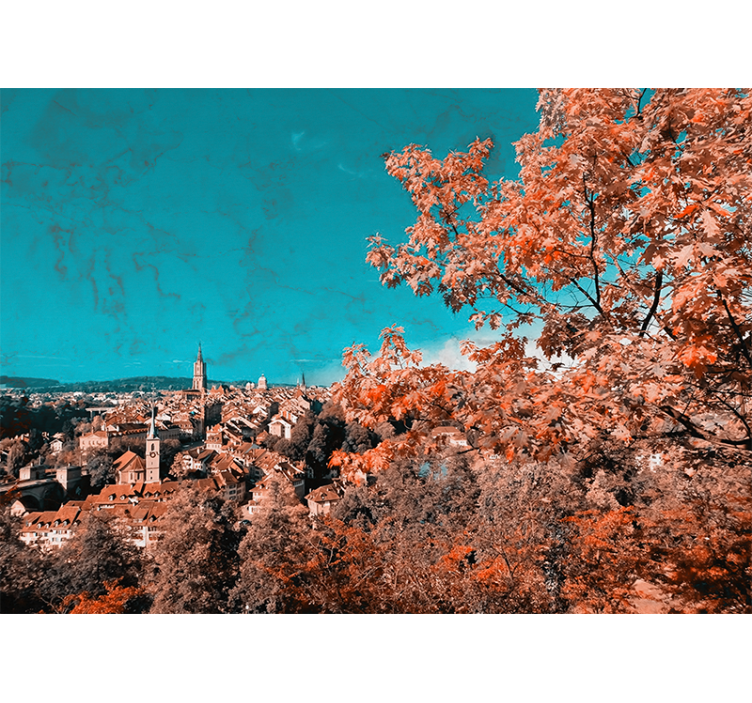 其他景观壁画展现生机勃勃的秋季风景 - TenStickers