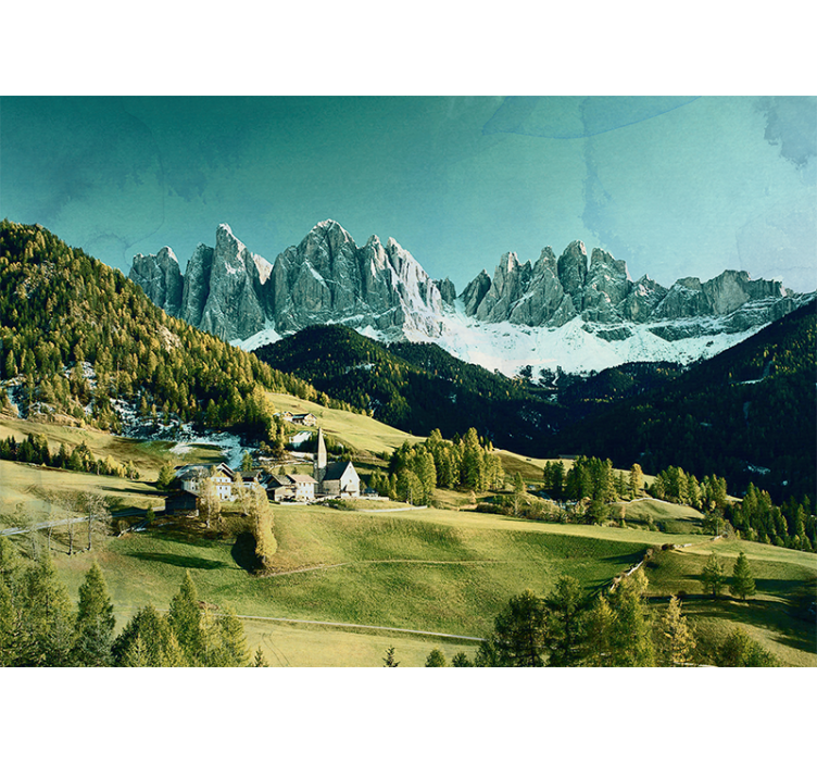 其他景观壁画山村风景 - TenStickers