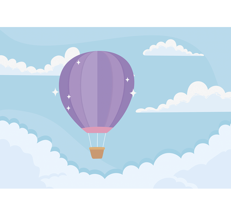 儿童房的其他壁画：趣味热气球 - TenStickers