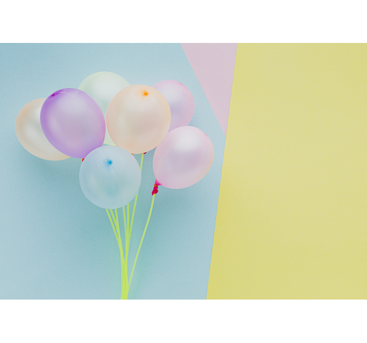 儿童房的其他壁画：色彩缤纷的气球布置 - TenStickers