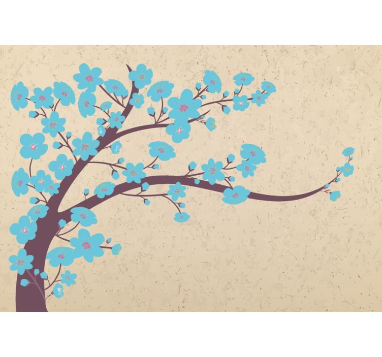 花卉照片墙樱花绽放枝 - TenStickers