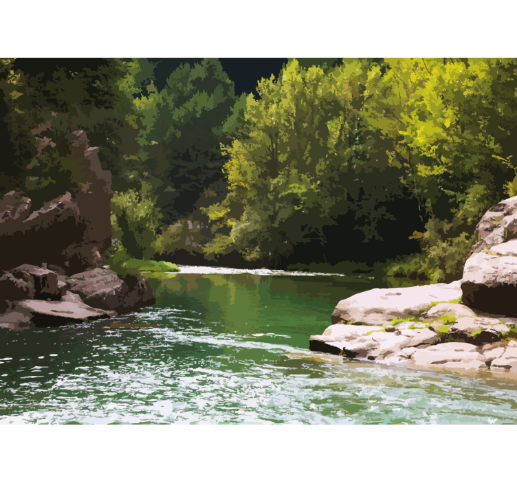 自然照片墙宁静水景 - TenStickers