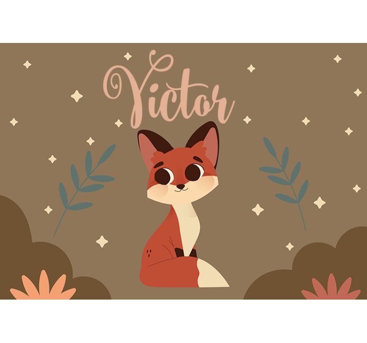 其他可定制的壁画可爱狐狸角色 - TenStickers